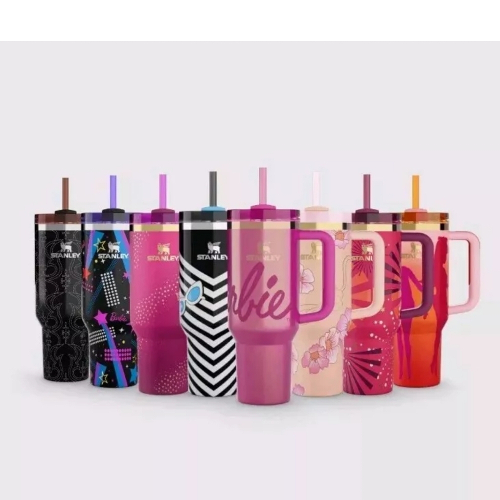Stanley x Barbie Tumbler Full 8 Set 40 Oz Quencher Limited Edition 2024 New - Picture 3 of 14